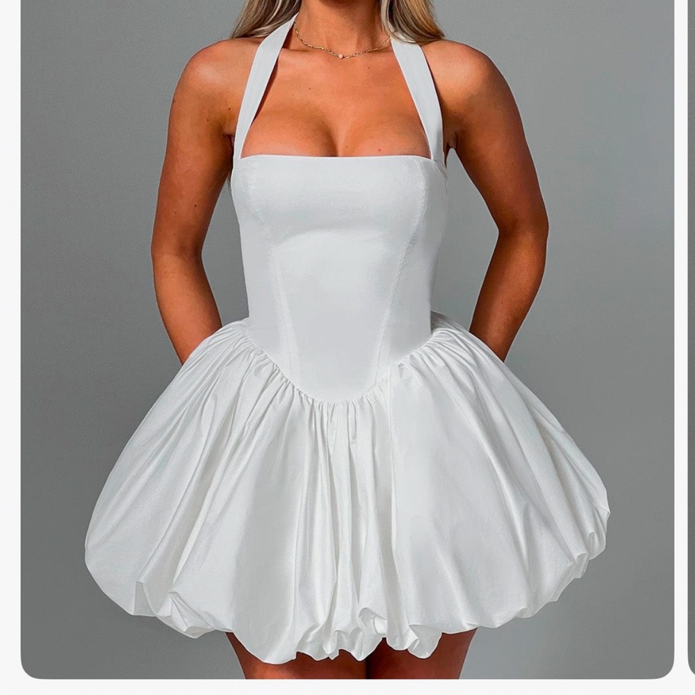 White mini dress